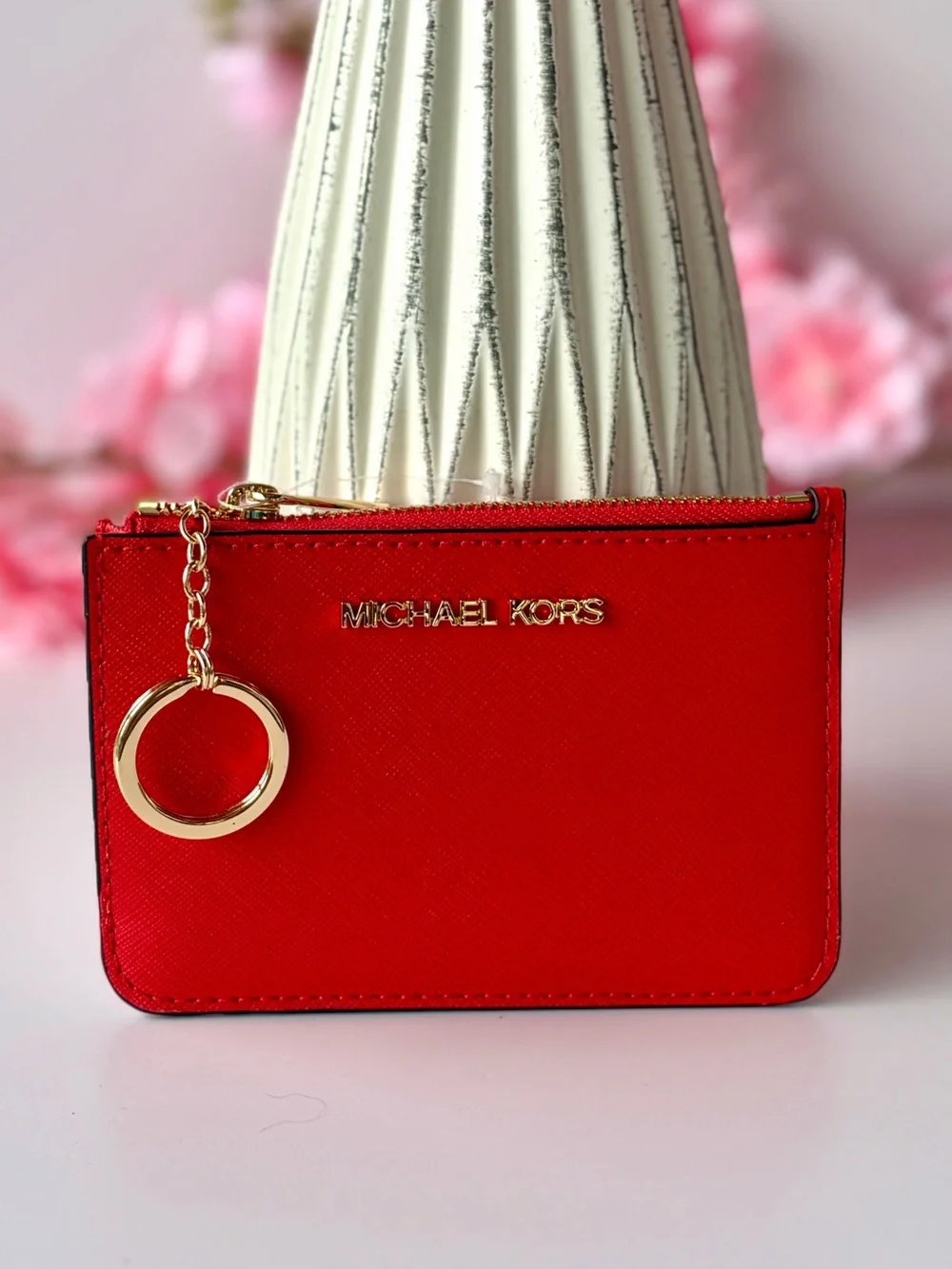Michael Kors Jet Set Travel Small Wallet Top Zip Coin Pouch with ID Holder